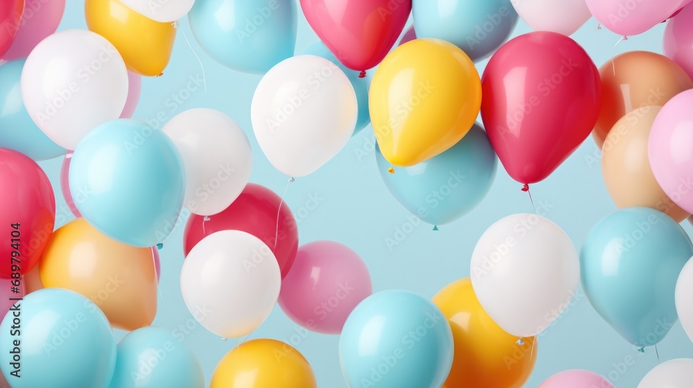 Abstract background of rainbow colored balloons celebrating Abstract background of rainbow colored balloons celebrating