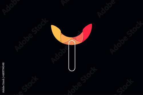 y letter logo. abstract triangle pixel logo design. letter pixel logo design.y logo. y multi-color logo. 