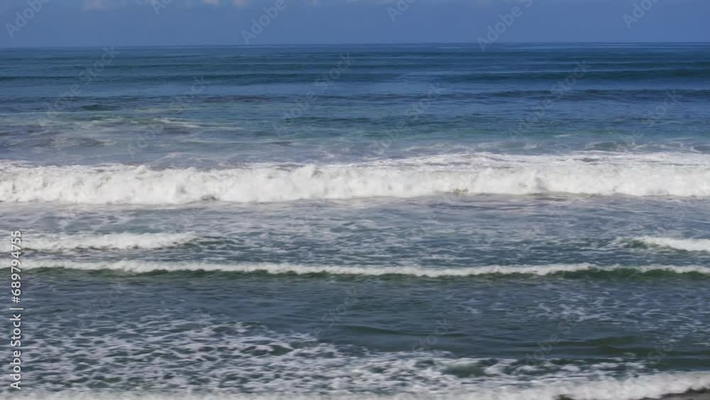 Ocean waves seen from above, Seminyak beach, Bali, Indonesia Ocean waves seen from above, Seminyak beach, Bali, Indonesia