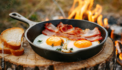 offroad  outdoor  breakfast  bacon  eggs  new  lifestyle  close-up  foodie  van life