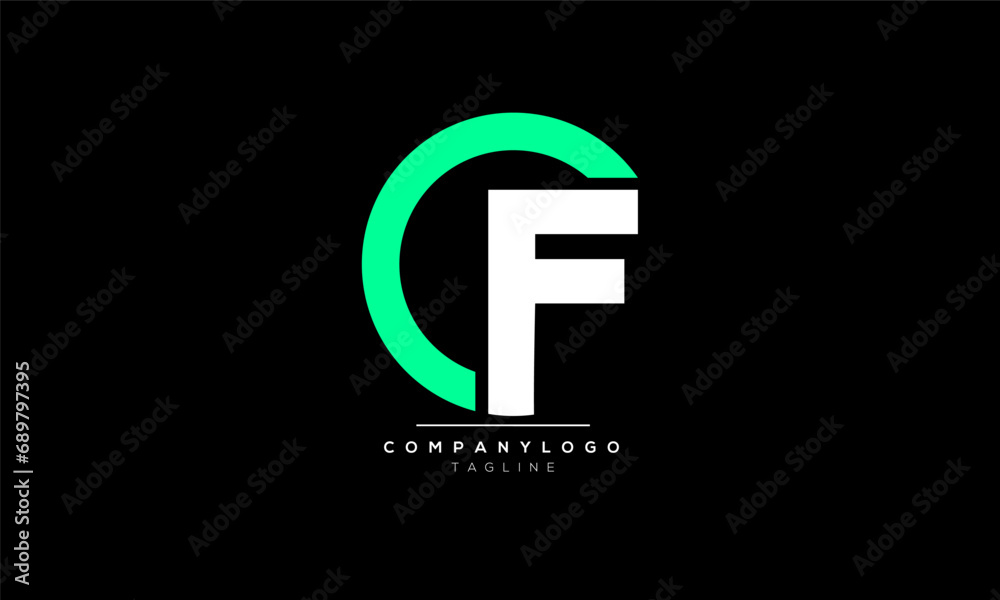 Alphabet letters Initials Monogram logo CF, CF INITIAL, CF letter Alphabet letters Initials Monogram logo CF, CF INITIAL, CF letter