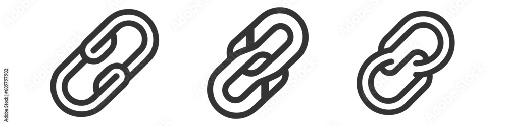 Link flat icon set, pack illustration- vector chain icon collection Link flat icon set, pack illustration- vector chain icon collection