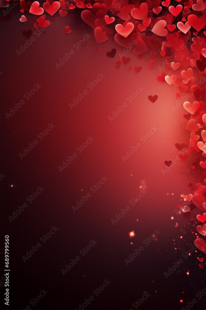 Herzlicher Valentinstag - Ein liebevolles Bild, das die Romantik und Zuneigung des Valentinstags mit einem kreativen Herzrahmen in den Mittelpunkt stellt