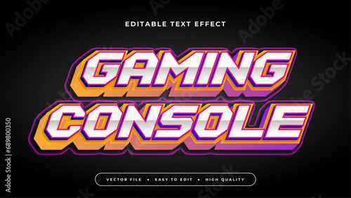 Colorful colourful gaming console 3d editable text effect - font style