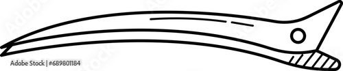 Hair Clip Outline
