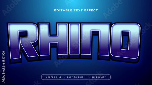 Blue rhino 3d editable text effect - font style