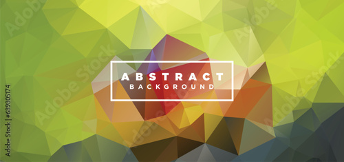 Abstract geometric polygonal background low poly abstract banner design, Beautiful polygon design pattern, Triangular abstract background, Multicolor backdrop photo