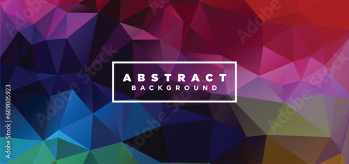 Abstract geometric polygonal background low poly abstract banner design, Beautiful polygon design pattern, Triangular abstract background, Multicolor backdrop photo