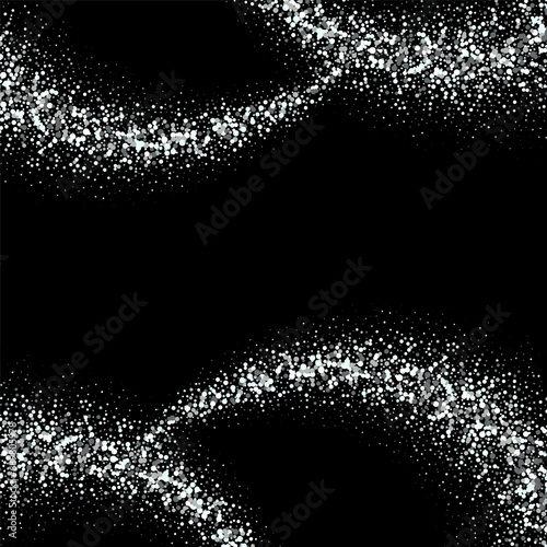 Festive silver dust background on black background, poster,beautiful banner