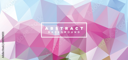 Abstract geometric polygonal background low poly abstract banner design, Beautiful polygon design pattern, Triangular abstract background, Multicolor backdrop photo