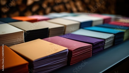 A Colorful Paper-Covered Table