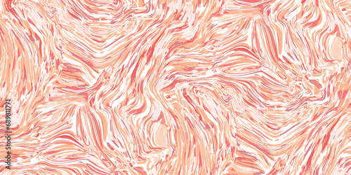 Seamless peach fuzz color brushstroke vector pattern design. color of the year 2024