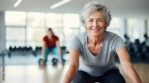 A woman in a blue tank top smiles at the camera. © tilialucida