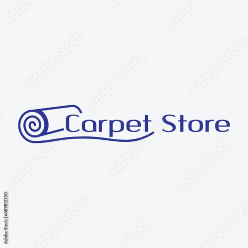 carpet shop and carpet cleaning logo design vector