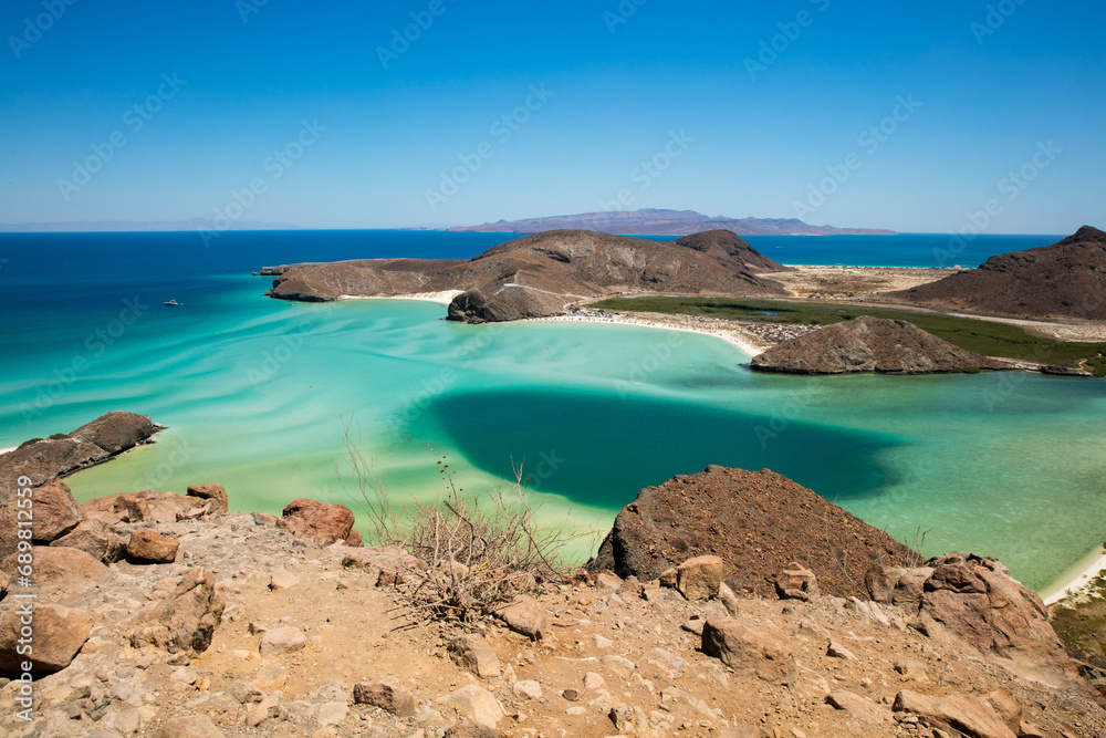 View of Balandra Bay in La Paz, Baja California Sur, Mexico View of Balandra Bay in La Paz, Baja California Sur, Mexico