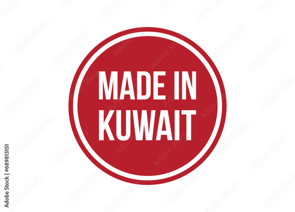 Made in Kuwait red banner design vector illustration Made in Kuwait red banner design vector illustration
