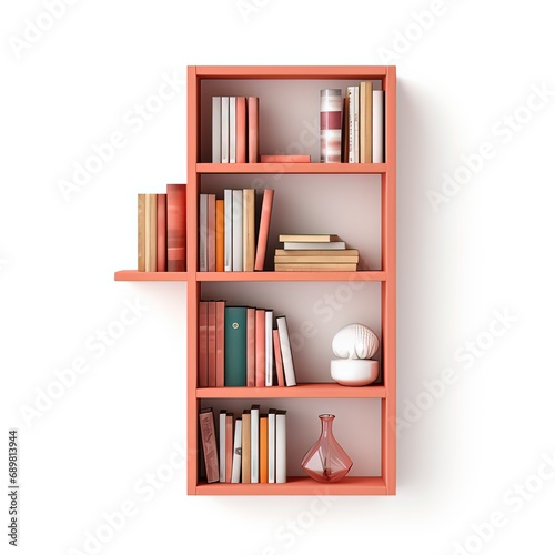 Bookshelf coral