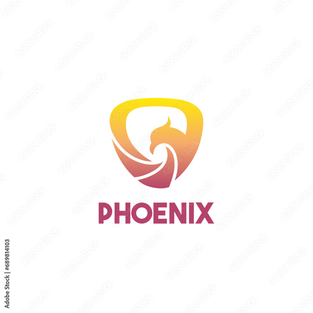 abstract Colorful bird Phoenix Logo Symbol Design Template Flat Style Vector abstract Colorful bird Phoenix Logo Symbol Design Template Flat Style Vector