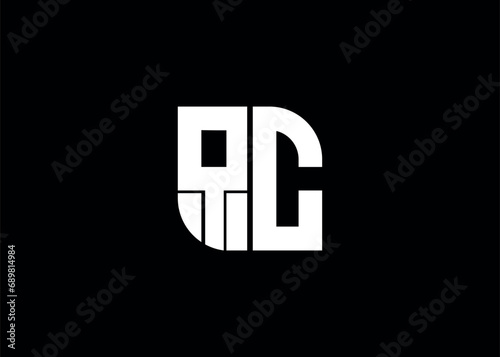Monogram Letter QC Logo Design vector template