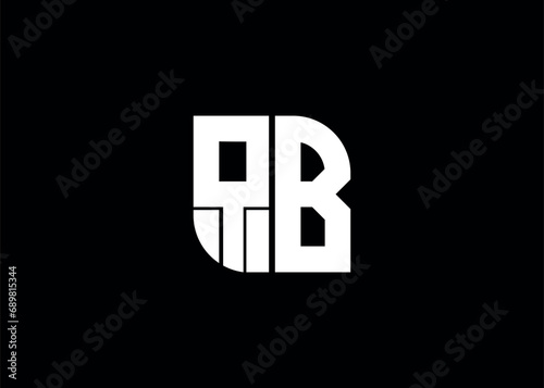 Monogram Letter QB Logo Design vector template
