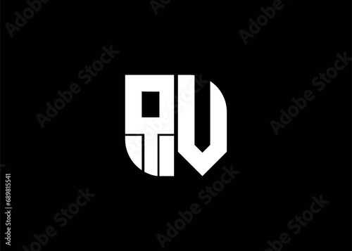 
Monogram Letter QV Logo Design vector template.