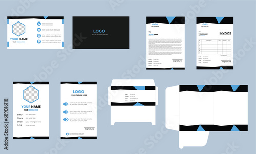 Corporate Identity Template, Illustration of a set of design templates for business construction company,Business branding identity with office stationery items ,Vector design template.