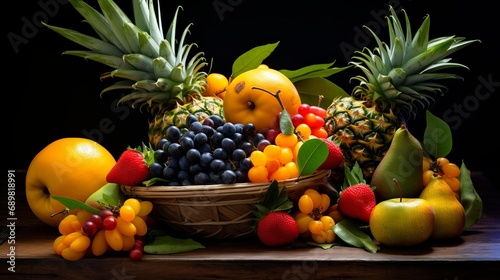 A arrangement of exotic fruits that are delicious