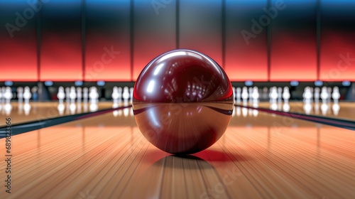 artistry of bowling with an isolated pin set. Perfect for marketing bowling alleys, sports events, or any creative project emphasizing precision, skill, and the thrill of striking success