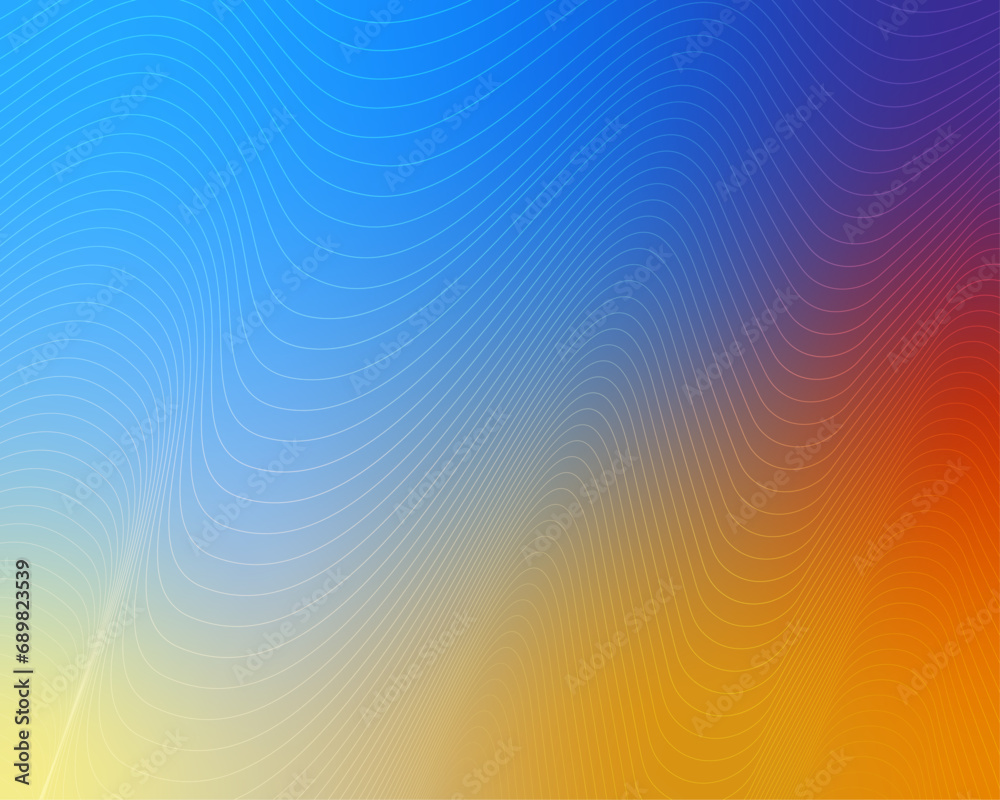 Blue and orange vibrant background with with wavy lines texture I Stock ...