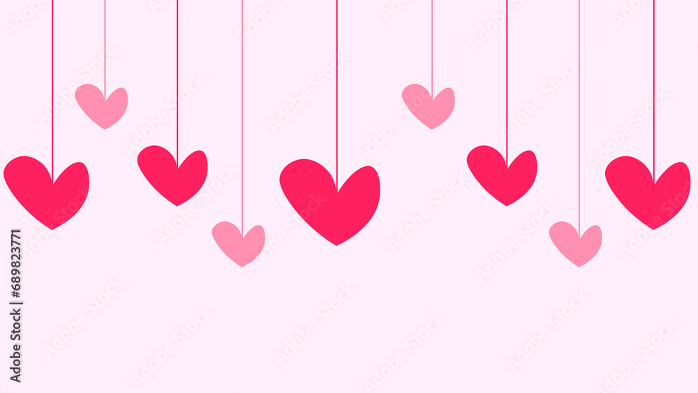 The pattern of love hearts and valentines The pattern of love hearts and valentines