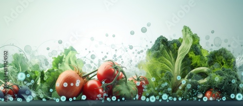 Biotechnology concept Food tech Nutritional science. Copyspace image. Square banner. Header for website template