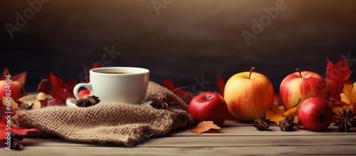 Autumn still life a cup of ...