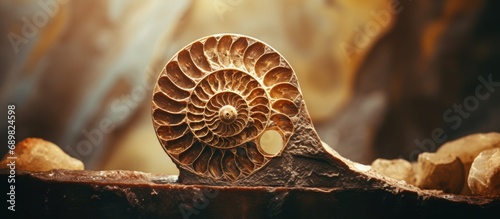 an ancient ammonite fossil ...