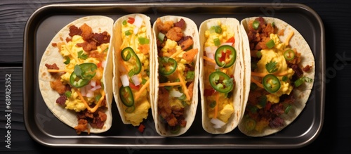 Breakfast tacos with hashbr...