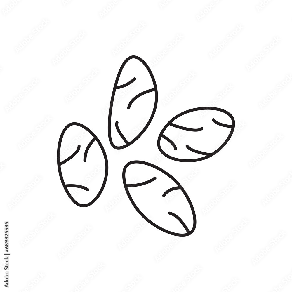 Badge chia seeds. Vector image, eps Badge chia seeds. Vector image, eps