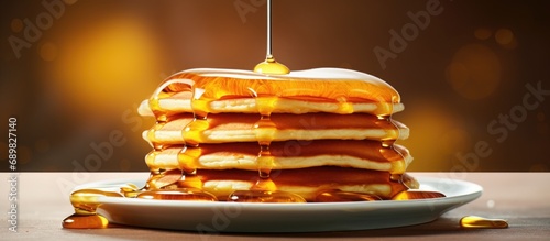 delicious pancakes in a sta...