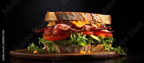 Cafe Sandwich with bacon ch...