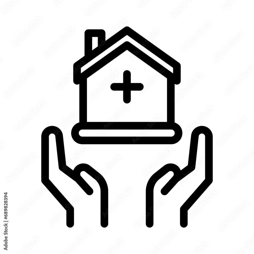 homecare line icon illustration vector graphic. Simple element illustration vector graphic, suitable for app, websites, and presentations isolated on white background homecare line icon illustration vector graphic. Simple element illustration vector graphic, suitable for app, websites, and presentations isolated on white background