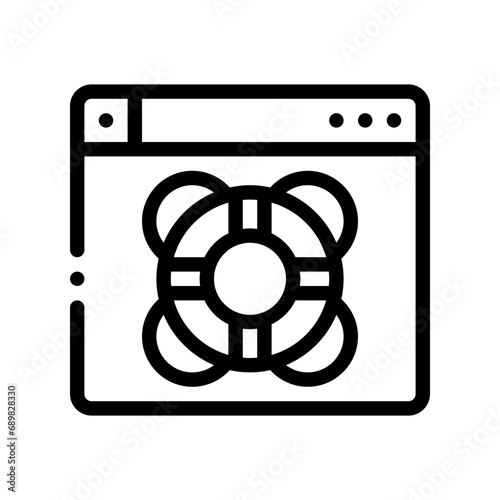 lifesaver line icon