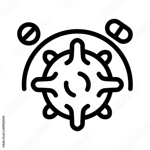 antibiotic line icon illustration vector graphic. Simple element illustration vector graphic, suitable for app, websites, and presentations isolated on white background