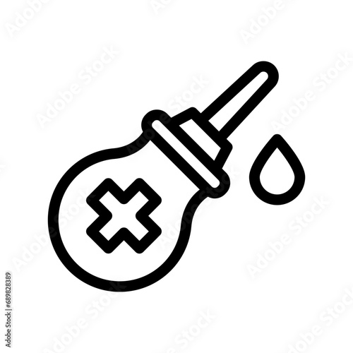 enema line icon illustration vector graphic. Simple element illustration vector graphic, suitable for app, websites, and presentations isolated on white background