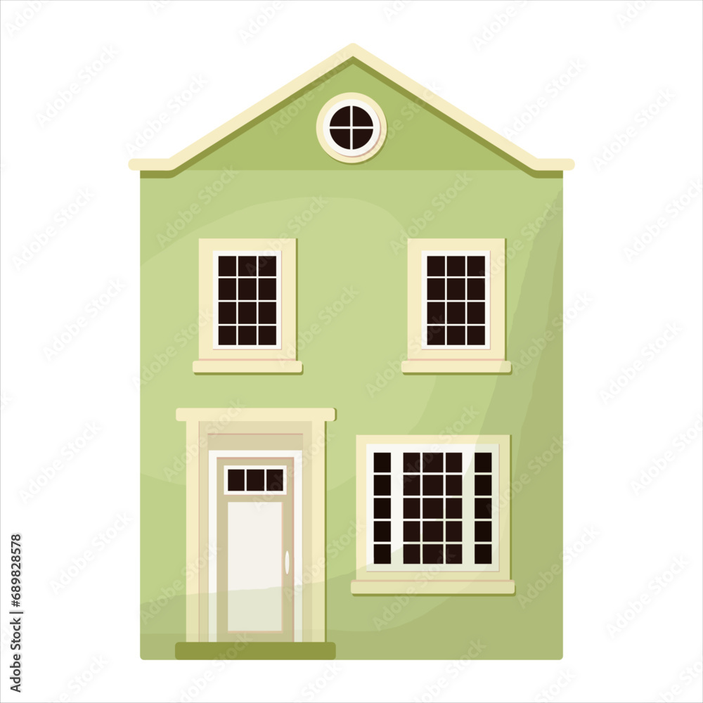 Cozy cartoon house. Cozy cartoon house.