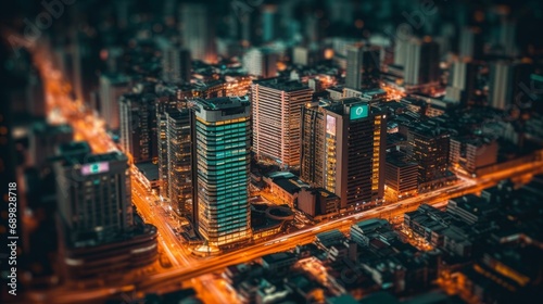 Captivating Nightscapes: Exploring Asia's Urban Marvels with Awe-Inspiring Skyline Views, generative AI © Aleksandr