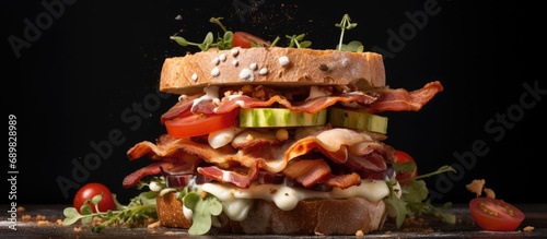 Club sandwich with chicken ...