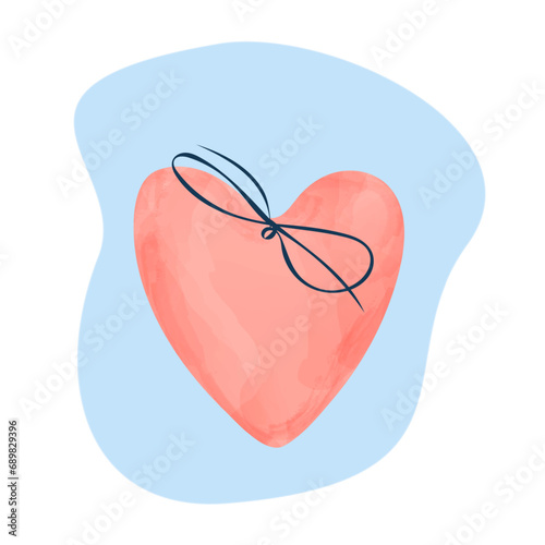 Red heart symbols of love. Flat heart icon. Holiday card or decoration. Valentine's Day. 