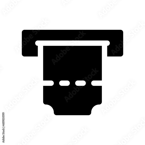 ticket machine glyph icon