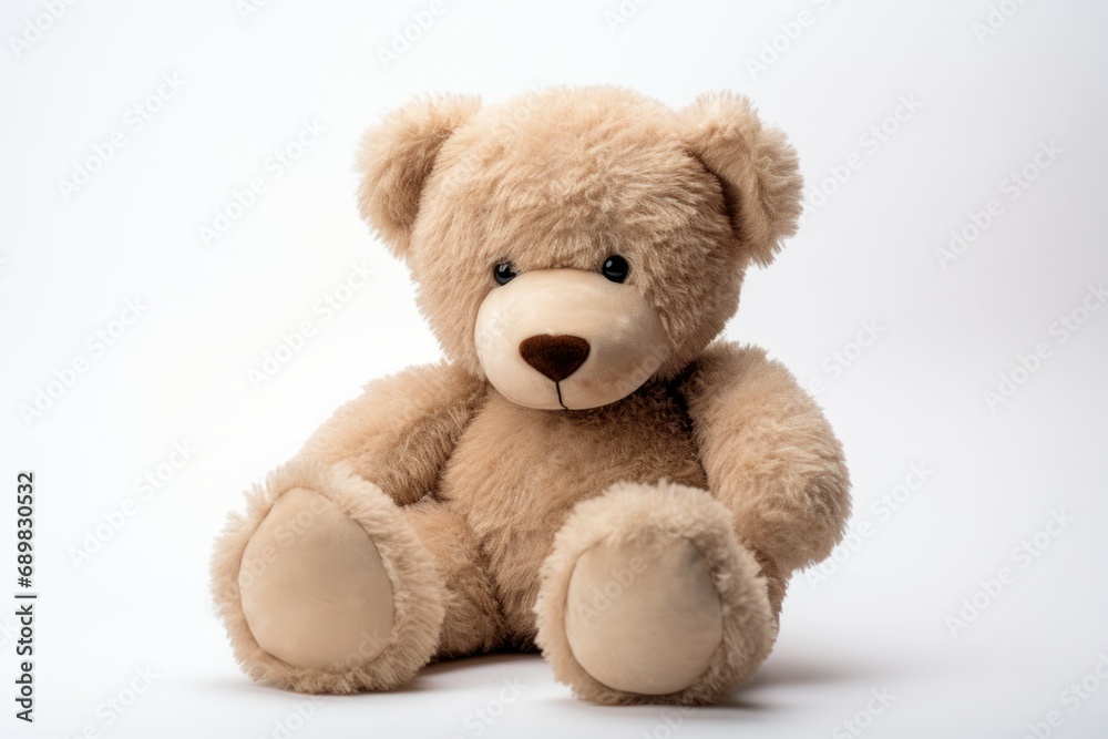 cute bear doll on white background