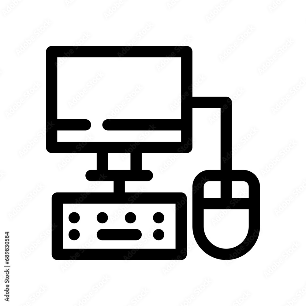 computer line icon computer line icon