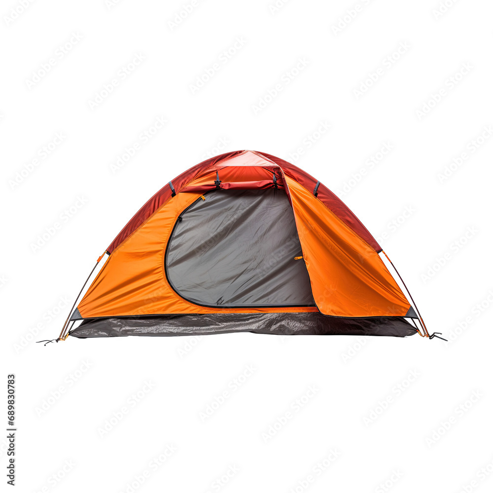 Orange camping tent