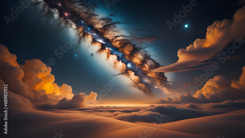 Wüste unter Sternen photo